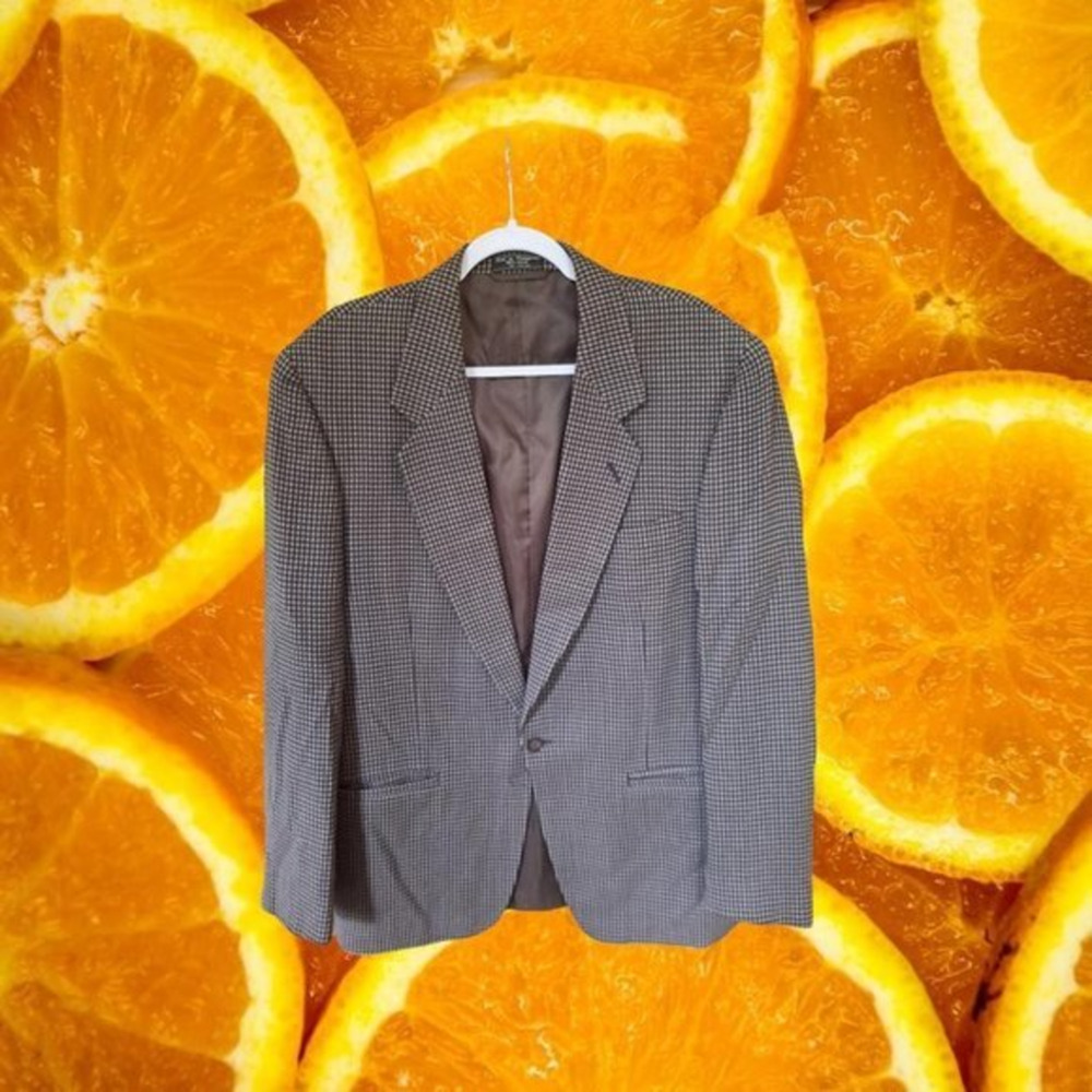 HARDY Amies Brown and Black Checked Suit Jacket Size 42L‎